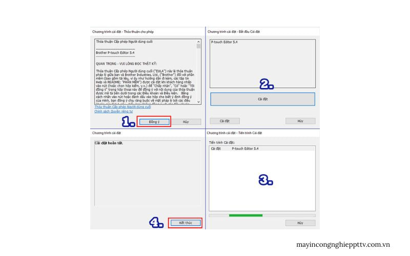 Cách cài đặt phần mềm P-touch Editor